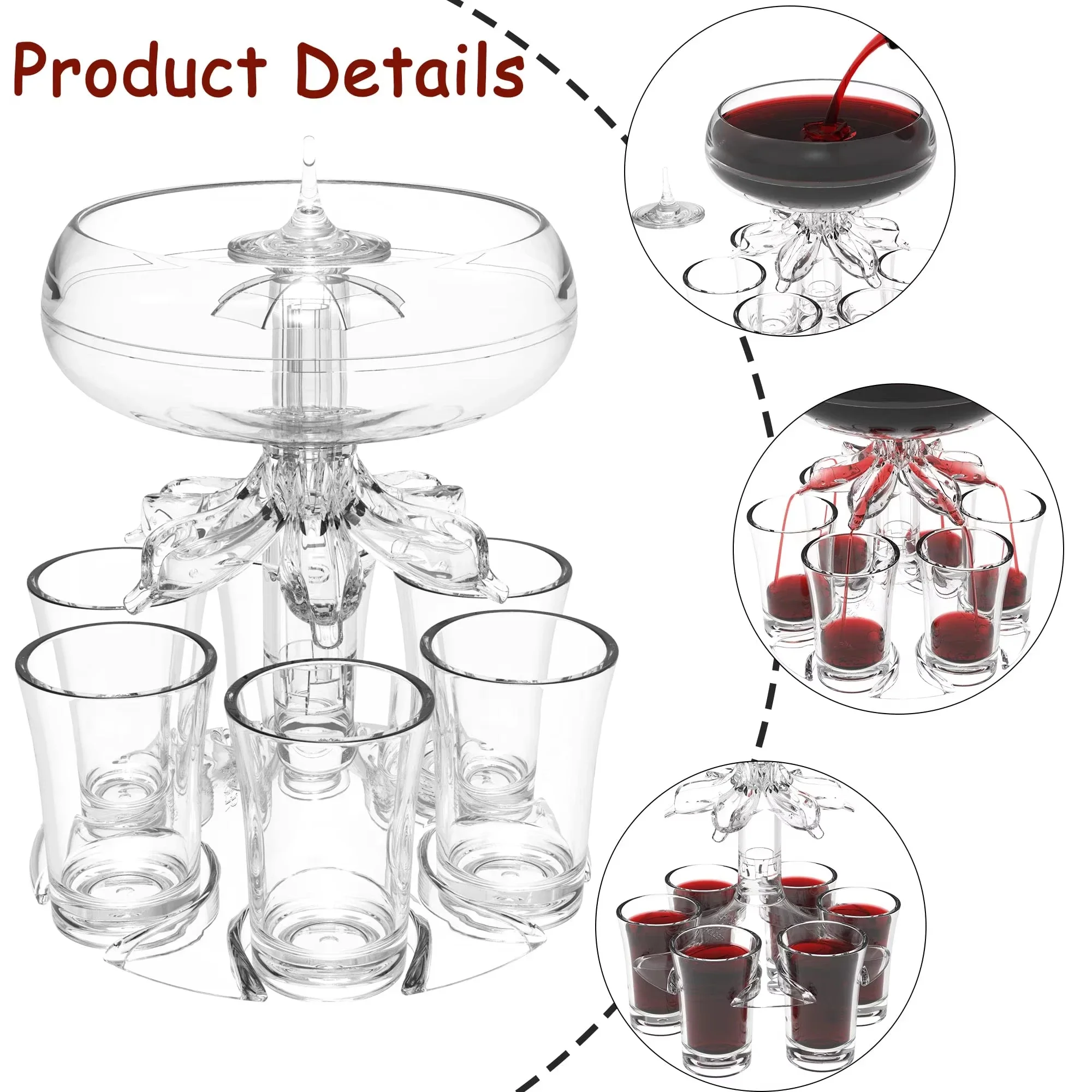 Shot Glass Holder 6 Cups Acryl - Party Games Using Cups avis et prix