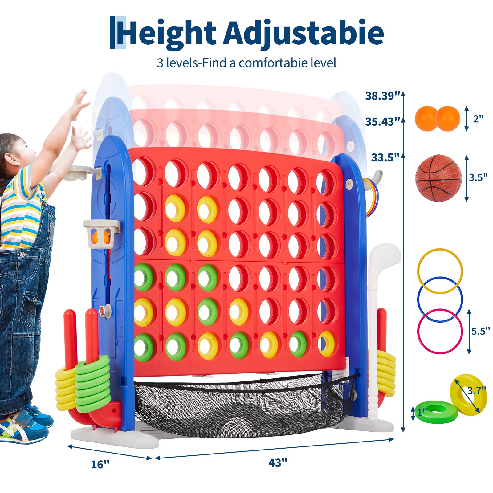 Adjustable Height Giant 4-to-S - Giant Connect Four avis et prix
