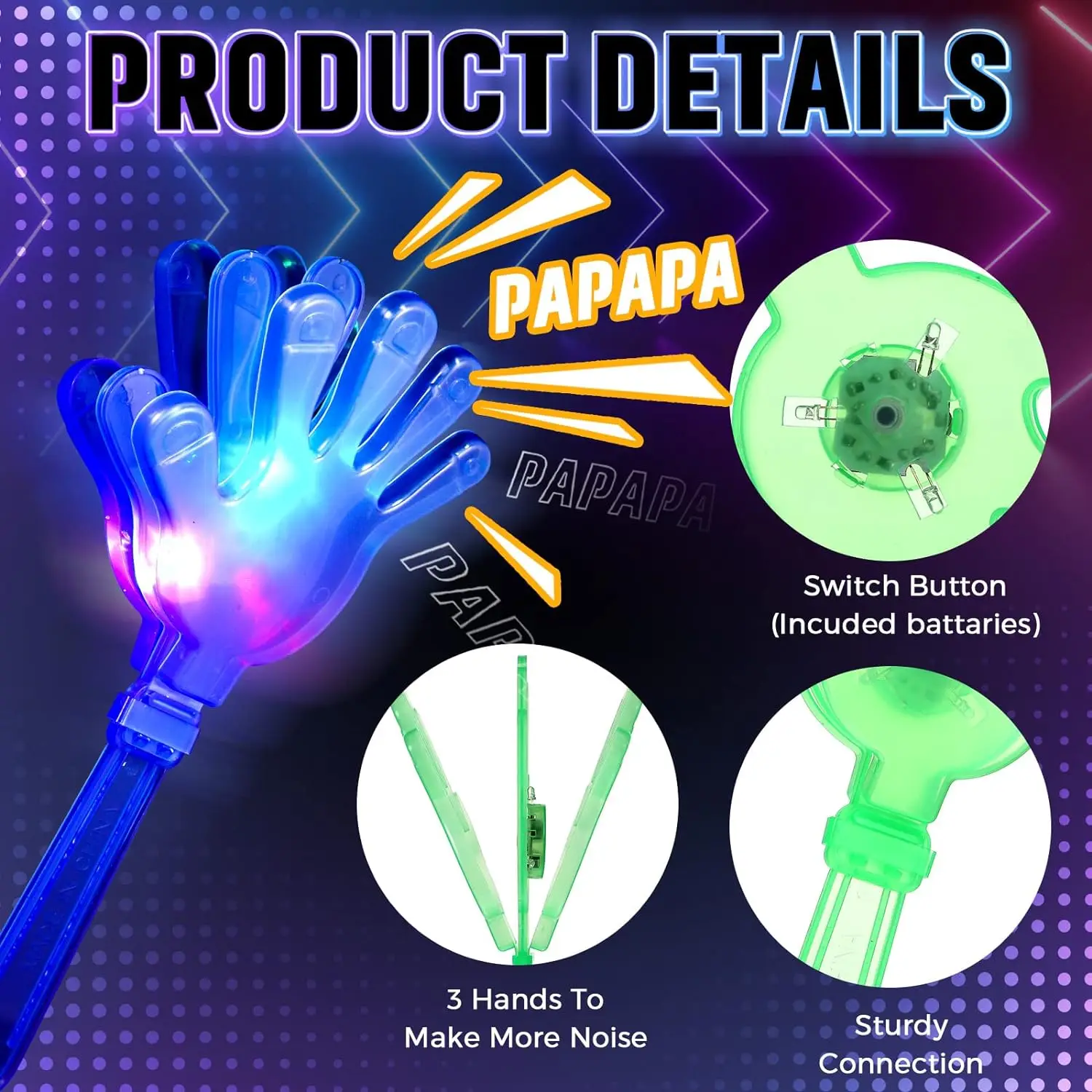 12pcs Hand Clappers Light up L - Party Games Graduation avis et prix